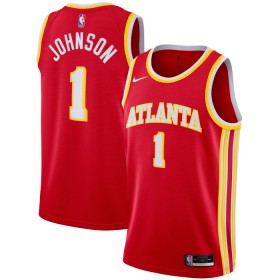 Canotte Uomo Atlanta Hawks Jalen Johnson 1 Nike 2022-23 Icon Edition Rosso Swingman